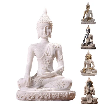 Minyatür Model Dua Buda Fengshui Heykeli Ev Dekorasyon Maitreya Buda Heykel Sanat Zanaat Reçine Süs Araba Dekor