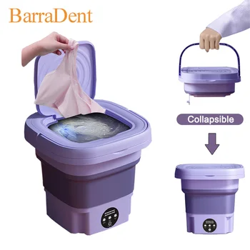 8L Küçük Katlanır Çamaşır Makinesi Susuz Taşınabilir İç Çamaşırı İç Çamaşırı ve Çorap Çamaşır Makinesi UV Sterilizatör