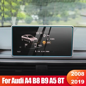 Audı için A4 B8 B9 S4 A5 8 T S5 Q5 2008- 2017 2018 2019 Temperli Cam Araba navigasyon Ekran Koruyucu şerit etiket Aksesuarları
