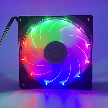 Yeni 9025 90mm 90x90x25mm Renkli Led Soğutma Fanı CPU Fan bilgisayar kasası Fan ile 4pin