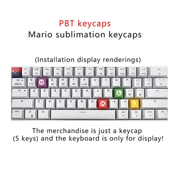 5pcs/Mekanik Oyun Klavye Oyuncular İçin Pbt Renk SuperPersonalized Ek Mekanik Klavye Keycap Bilgisayar Set 