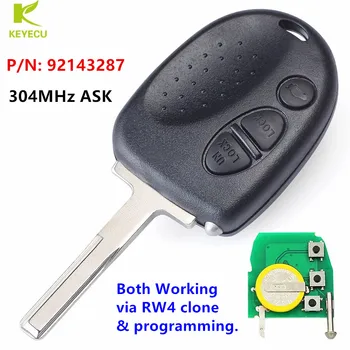 KEYECU Yedek Uzaktan Kafa Anahtar Fob 3 Düğme 304 MHz için Chevrolet Caprice Lumina 1998-2006 için Buick / Holden P / N: 92143287