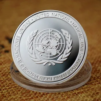 Birleşmiş Milletler Barış Tutma Işlemleri Tahsil Silveer Kaplama Hatıra Sikke Yaratıcı Hediye Koleksiyonu hatıra parası