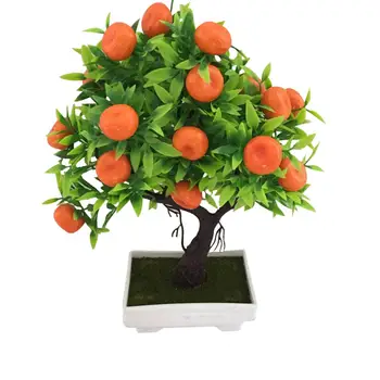 1Pc Artificial Orange Tree Bonsai Potted Plant Landscape Party Home Garden Decor цветы в горшках декор