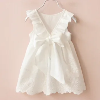 2021 Kız Elbise Katı Beyaz Kız Elbise Yaz Tarzı çocuk giyim Elbiseler Kız Vestido Elbise Bebek Kız Giysileri