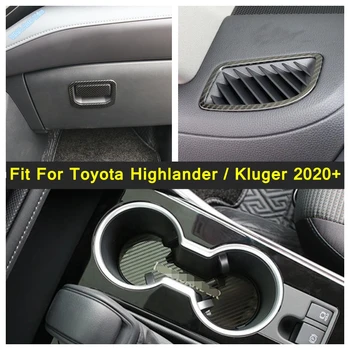 Klima AC Havalandırma Kapağı Trim Toyota Highlander İçin Fit / Kluger 2020 2021 2022 Copilot havasız ortam kabini Paneli Su Bardağı Yuvası Ped