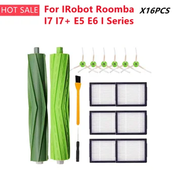 Yan Fırçalar ve Rulo Fırçalar ve hepa filtreleri İRobot Roomba İ7 İ7 + E5 E6 I Serisi robotlu süpürge Parçaları Değiştirme Kiti