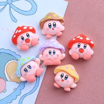 10 Adet Kawaii Sanrio Anime Mantar Kirbys Dıy Aksesuarları Sevimli çizgi film karakteri Kişilik telefon kılıfı Yama Oyuncak Kızlar için