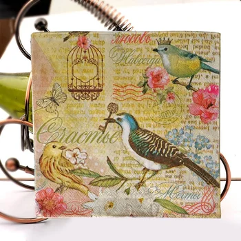 10 ADET Çeşitli Vintage Kuşlar Ve Çiçekler Dekupaj Peçeteler Decopatch Kağıt El Sanatları Dekopaj Malzemeleri Renkli Kağıt Peçeteler 2022