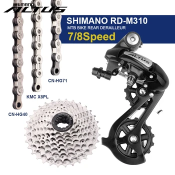 SHİMANO 7/8 Hız Arka Attırıcı Grubu ALTUS RD-M310 3x8 S Dağ Bisikleti Vites Değiştiriciler HG40 HG74 X8PL Zincirleri 8 V 32 T Kaset