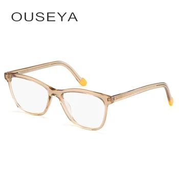 Gözlük kadın Gözlük Çerçevesi Optik Moda Retro Vintage Şeffaf Şeffaf Asetat Miyopi Reçete Gözlük #F1713
