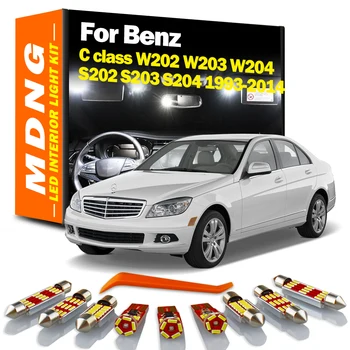MDNG LED İç Dome Okuma İşık Kiti Mercedes Benz C sınıfı İçin W202 W203 W204 S202 S203 S204 Araba Aksesuarları Canbus Hata Yok