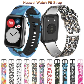 2021 Spor Silikon Watchband İçin Huawei izle Fit Kayış Orijinal SmarwatchWriststrap Kemer Bilezik Correa Aksesuarları aracı ile