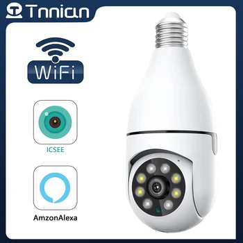 ıCSee E27 Ampul WİFİ PTZ IP Kamera CCTV Otomatik İzleme Renkli Gece Görüş Kablosuz Gözetim Kamera Su Geçirmez Güvenlik Kamera