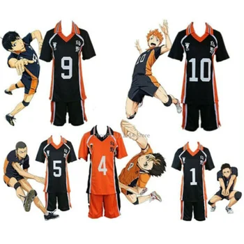 Haikyuu! Haikyuu Anime Cosplay Kostüm Karasuno Lisesi Voleybol Kulübü Hinata Shyouyou Spor Formaları Üniforma Seti Hediye