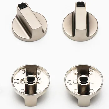2 ADET Metal 6mm / 4mm Evrensel Gümüş Gaz Sobası Kontrol Düğmeleri Adaptörleri Fırın Anahtarı Pişirme Yüzeyi Kontrol Kilitleri