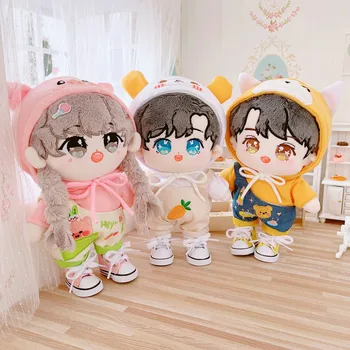 20cm Bebek Kıyafet Peluş oyuncak bebek Giysileri Köpek tavşan ceket Kazak ayakkabı Doldurulmuş Oyuncaklar Bebek Aksesuarları Kore Kpop EXO Idol Bebek