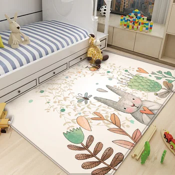 Karikatür Hayvan Tavşan Arı Desen Çocuk Halı Odalar için Kawaii Alan Kilim Ev Dekor kaymaz Anime Halı Sevimli paspas