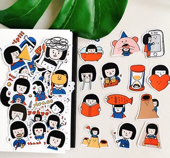 40 ADET Basit karikatür kız Çıkartmalar El Sanatları Ve Scrapbooking çıkartmaları çocuk oyuncakları kitap Dekoratif sticker DIY Kırtasiye