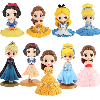 Disney Prenses Mermaid Anna Elsa Belle Ariel Rapunzel Külkedisi Sofya Kar Beyaz Mulan aksiyon figürü oyuncakları Kız Doğum Günü Hediyeleri