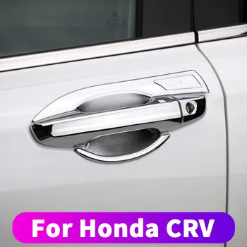Araba Dış Kapı Kolu Kapı Kase Honda CRV İçin CR-V 2017 2018 2019 2020 2021 Koruyucu Kapak kaplama Modifikasyon Aksesuarları