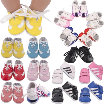 7 Cm Ayakkabı 18 İnç amerikan oyuncak bebek Kız Oyuncak ve 43 Cm Doğan Bebek oyuncak bebek giysileri Aksesuarları ve Bizim Nesil ve 17 İnç Yeniden Doğmuş Bebek