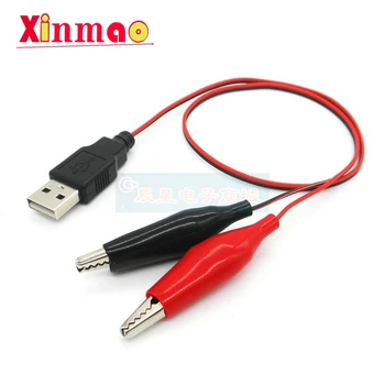 USB adaptörü güç hattı timsah klip test hattı DC5V DC güç kaynağı test hattı kelepçe hattı 1A