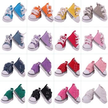 Bebek Ayakkabıları 5 Cm Dantel-Up kanvas ayakkabılar İçin 14.5 İnç amerikan oyuncak bebek ve BJD EXO Bebek, paola Renio Bebek Aksesuarları kız çocuk oyuncağı Rusya DIY