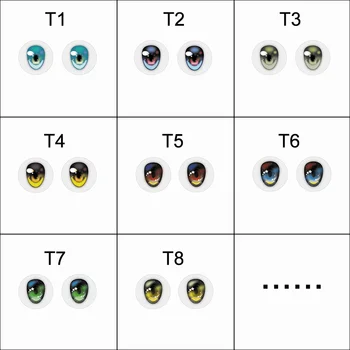 1 Çift Bebek Gözler Çapı 12/14/16 / 18mm Bjd / ob11 Karikatür Akrilik Göz Küresi Dıy Makyaj Giyinmek Oyuncaklar Bebek Aksesuarları