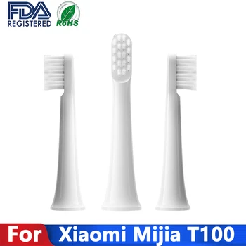 Yedek Fırça Başkanları Xiaomi Mijia T100 Sonic Elektrikli Diş Fırçası Kafaları DuPont Yumuşak Kıl Nozulları
