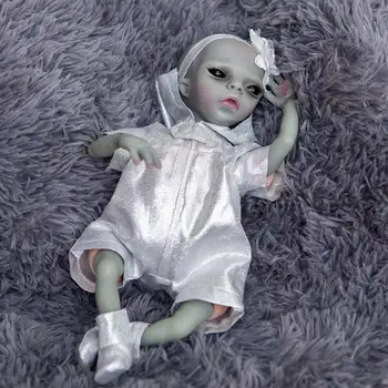 Alien Yeniden Doğmuş Bebek Silikon Alien Bebek Bebek Gerçekçi Yeniden Doğmuş Bebek Alien Bebek Gerçekçi Tam Vücut Oyuncak Çocuklar İçin noel hediyesi