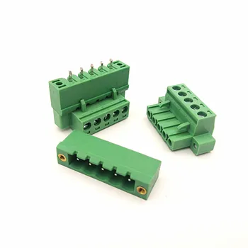 1 TAKIM DB2EDB 5.08 mm takılabilir yeşil terminal 2p3p4p5p-24p kaynak PCB kartı erkek ve dişi seti DB2EKM-5.08