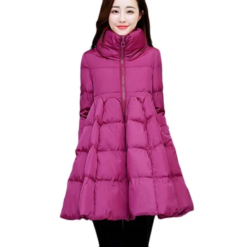 2022 Kış Yeni Kore Aşağı pamuklu ceket Kadın Pelerin Yastıklı Giyim Kalınlaşmak Sıcak kadın Uzun Rahat Kar Parkas Palto 3XL