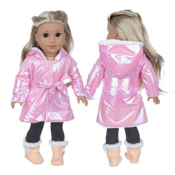 yeni pembe takım elbise Amerikan kız bebek 18 inç oyuncak bebek giysileri için uygun, ayakkabı dahil değildir.
