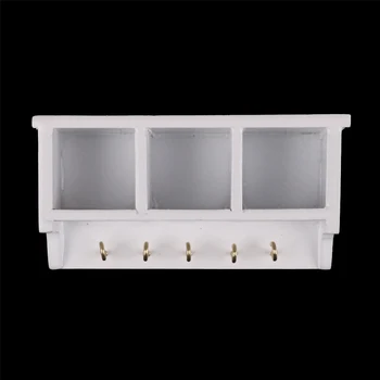 1/12 Dollhouse Minyatür mobilya aksesuarı Dolabı Beyaz duvar rafı Raf Model Oyuncaklar WL057