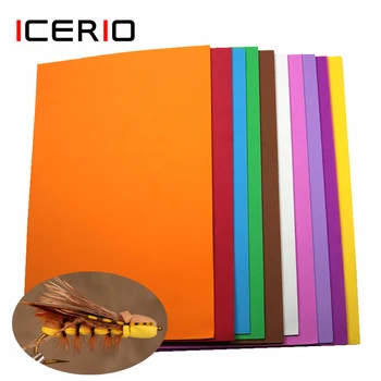 ICERIO 10 Renkler 2mm EVA Köpük Kağıt Karınca Çim Hazne Böceği Caddis Fly Bağlama Malzemesi Sinekler Köpük Levha