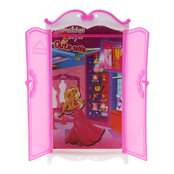 Prenses mobilya dolap 30cm bebek oyuncak bebek evi dolap oyuncak aksesuarları