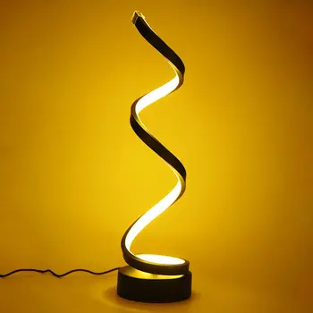 Lambası Basit Yaratıcı Masa Lambası kısılabilir LED gece Lambası Taşınabilir Sanat Başucu Lambası Ev Spiral Masa Lambası led ışık
