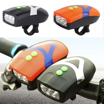 Bisiklet çan 3 led ışık bisiklet boynuz gidon açıkça sesler bisiklet çağrı LED bisiklet ışık elektronik Siren çocuk aksesuarları