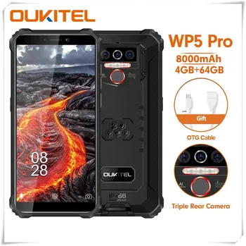 Orijinal OUKITEL WP5 Pro IP68 Smartphone 4 GB 64 GB 8000 mAh 5.5 
