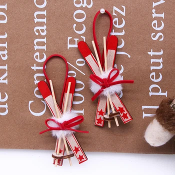 Noel ağacı kolye 1: 12 Evcilik Minyatür kızak Modeli Noel Hediye Dekor Oyuncak
