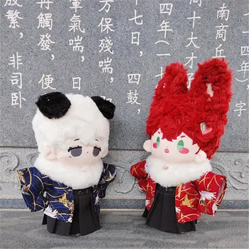 Stokta 20 cm 4 adet / takım oyuncak bebek giysileri Hiçbir Özellik Kimono Beyaz Vinç Japon Tarzı oyuncak bebek Giysileri Kıyafet Peluş Oyuncaklar Hediye