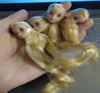 5 adet / grup Sevimli Vintage Retro Çiller Prenses Uzun Saç Bebek Kafası Makyaj Bebek Kafası Oyuncaklar Kız doğum günü hediyesi Koleksiyonu