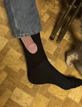 2023 Yenilik Komik Çorap Gösteriş-Penis Şaka Maruz Prank Baskı noel hediyesi Yeni Gösteriş Komik Pamuk Çorap Seksi Çorap