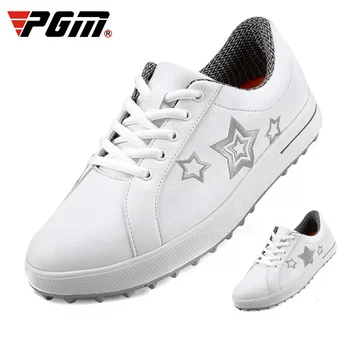 PGM Kore Kadın golf ayakkabıları Eğlence Sabit Tırnak Su Geçirmez Ayakkabı Kadın Kaymaz Küçük Beyaz Kızlar spor ayakkabı XZ113
