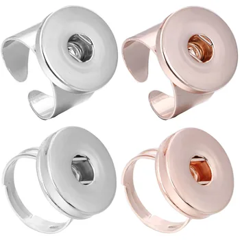 Yeni Ayarlanabilir Snap göbek piercingi Takı Gümüş Renk Gül Altın Stil 18mm Snap Düğmesi Moda Alaşım Yüzükler Kadınlar için