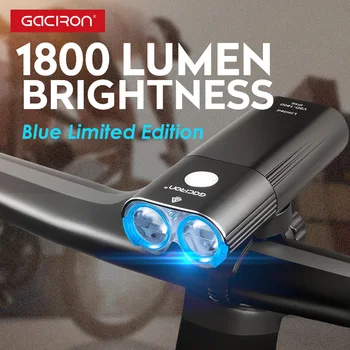 GACIRON V9DP-1800 far 1800 lümen bisiklet ön ışık su geçirmez USB şarj edilebilir 6700mAh MTB yol bisikleti ışık aksesuarları