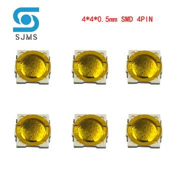 SJMS 100 ADET Ultra ince Dokunsal basmalı düğme anahtarı 4x4x0. 5 Mikro Anahtarı 4*4*0.5 mm SMT SMD Membran mini İnceliğini Anahtarı