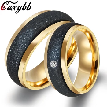 Altın Renk Mat Don Çift Yüzük Moda severlerin Düğün Nişan Yüzüğü Takı Onun ve Onun Aksesuarları