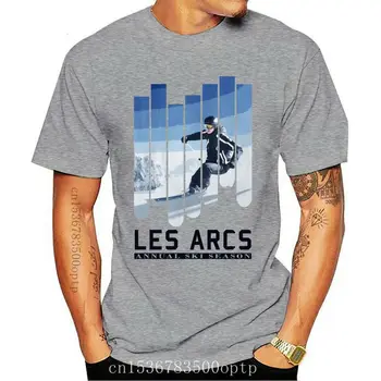Yeni Les Arcs Yıllık Kayak Sezon T Gömlek Kayak Üst Gözlük Fransa Apres Tshirt 489